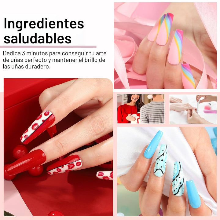 Kit de esmalte de uñas con luz UV, kit de iniciación de esmalte de...