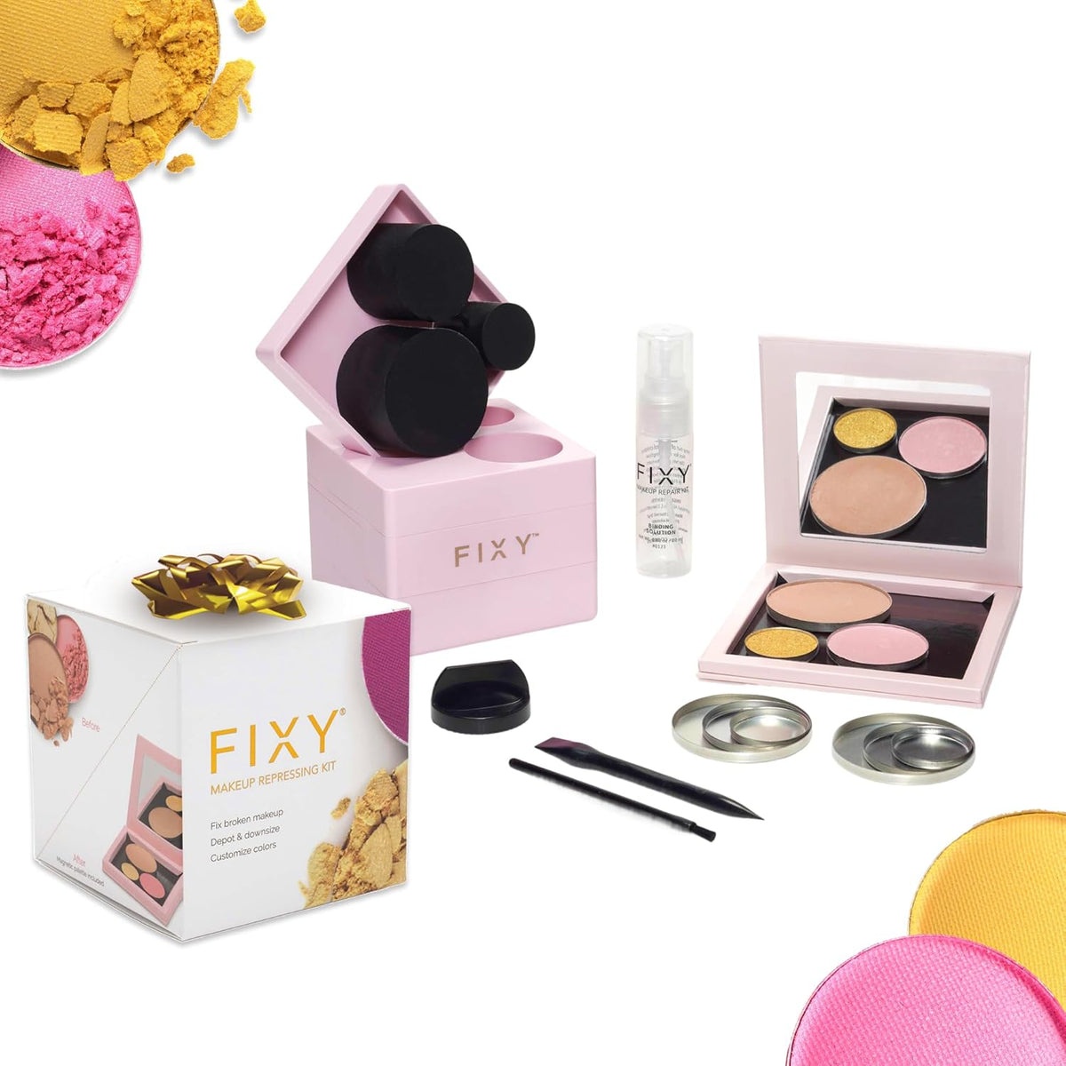 FIXY Kit de reparación de maquillaje, herramienta de represión para...