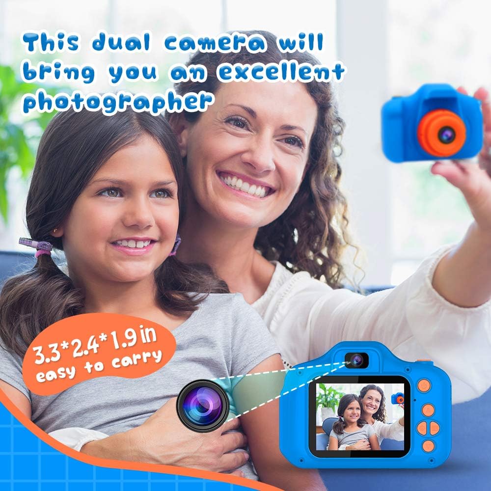 Dylanto Cámara de selfie mejorada para niños, regalos de cumpleaños...