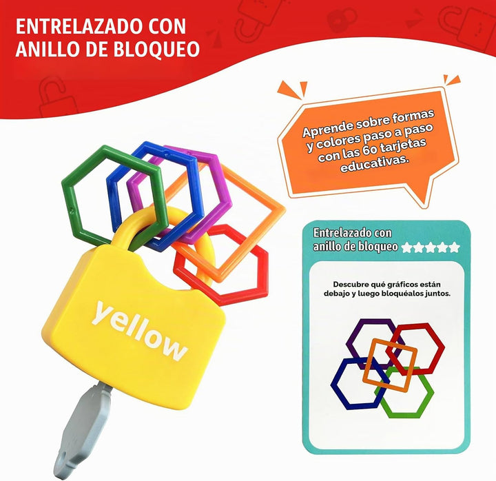 Xylolin Cerraduras de aprendizaje a juego con llaves para niños peq...