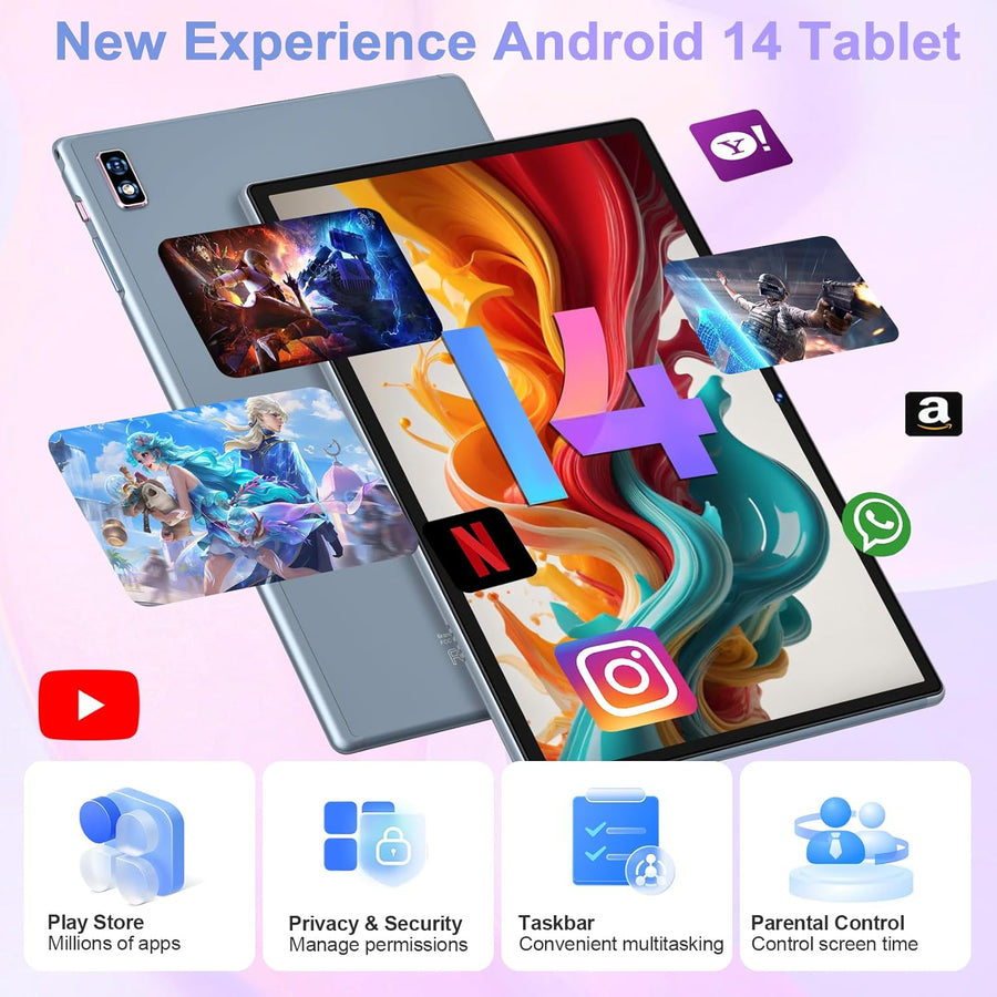 DEERTiME Tablet Android 14 Tablets 10.1 pulgadas con 22GB RAM 128GB...