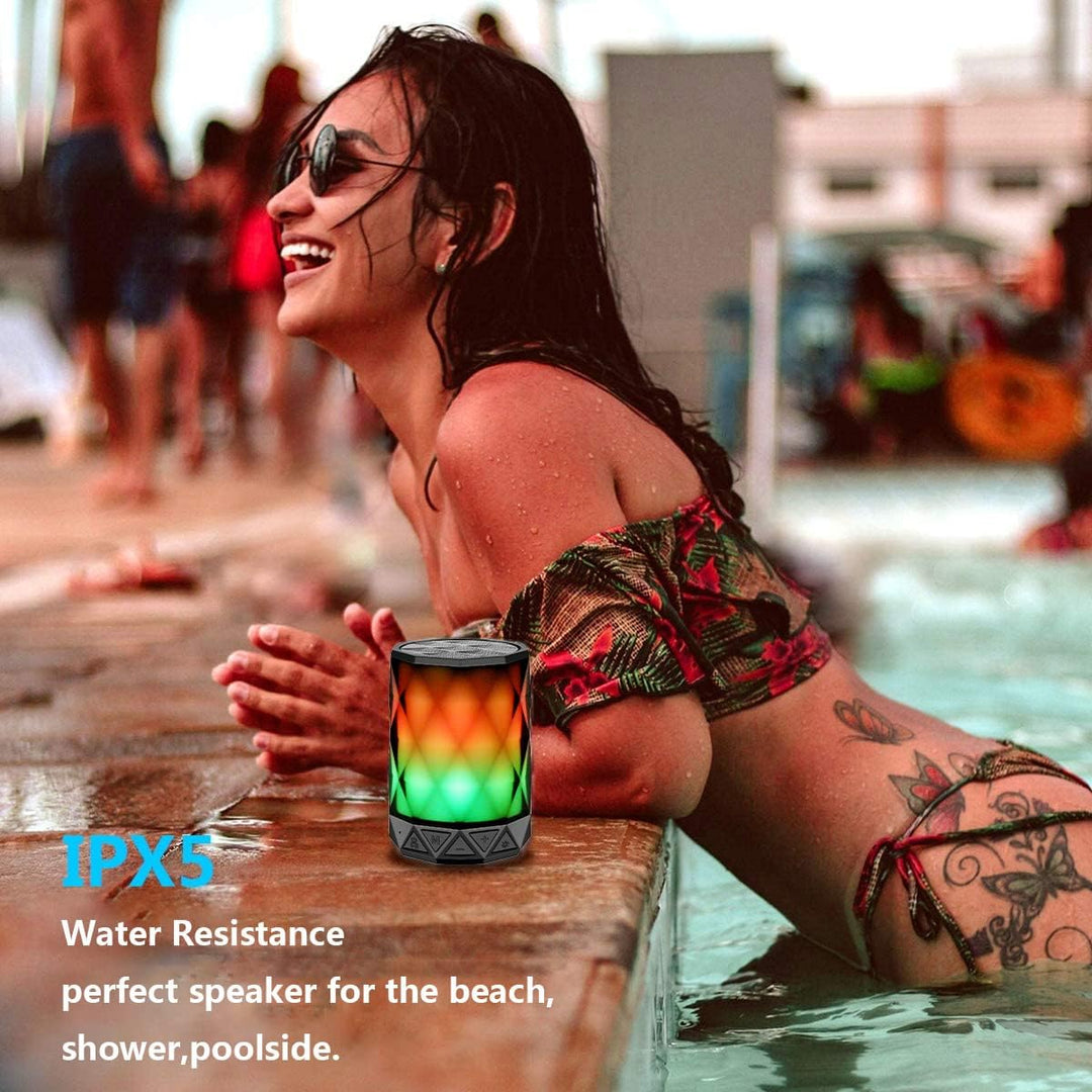LFS Altavoces Bluetooth portátiles, luz nocturna impermeable, altav...