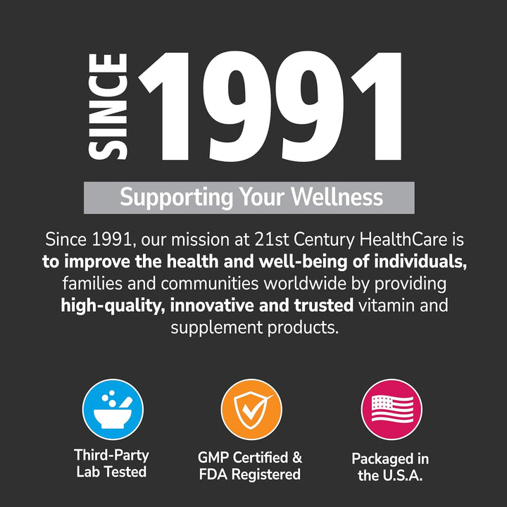 21st Century Mega Multi multivitamínico para hombres, palma enana a...