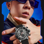 Reloj casual único para hombre, cronógrafo de moda de cara grande
