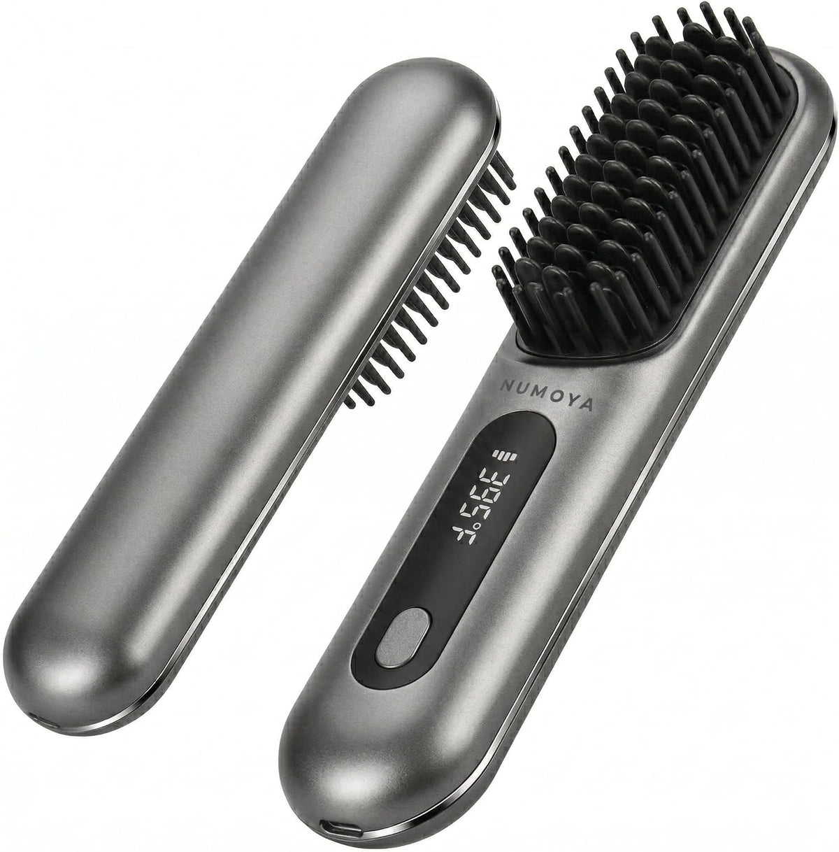 NUMOYA Go Brush Pro - Cepillo alisador portátil para viajes, Gris