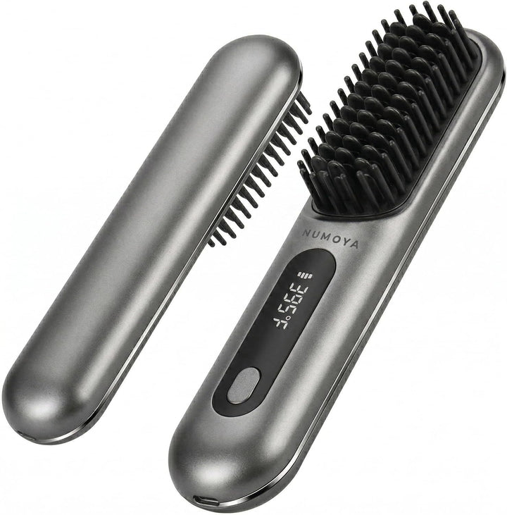 NUMOYA Go Brush Pro - Cepillo alisador portátil para viajes, peine...