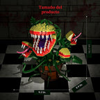 Audrey II - Juego de 2 bloques de construcción botánicos de plantas de piraña compatibles con Lego, kit de juguetes de terror, decoración de tienda de flores, decoración y regalo para fanáticos de las
