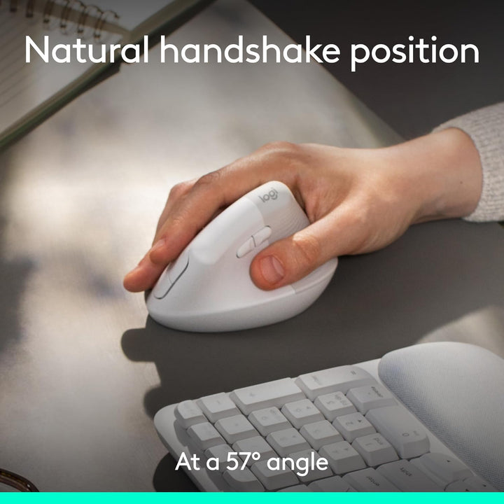 Logitech Wave Keys &amp; Lift Vertical Mouse - Combo de teclado y m...