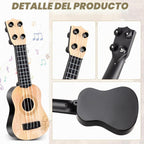 Mini guitarra para niños, 12 unidades, 10 pulgadas, 4 cuerdas, mini ukelele