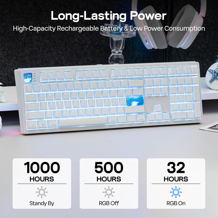 EPOMAKER HE108 Wireless Gaming Keyboard, 8K Polling &amp; 10000mAh,...