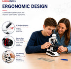 Microscopios 40X-2000X para estudiantes adultos, kit completo de microscopio con diapositivas y adaptador de teléfono