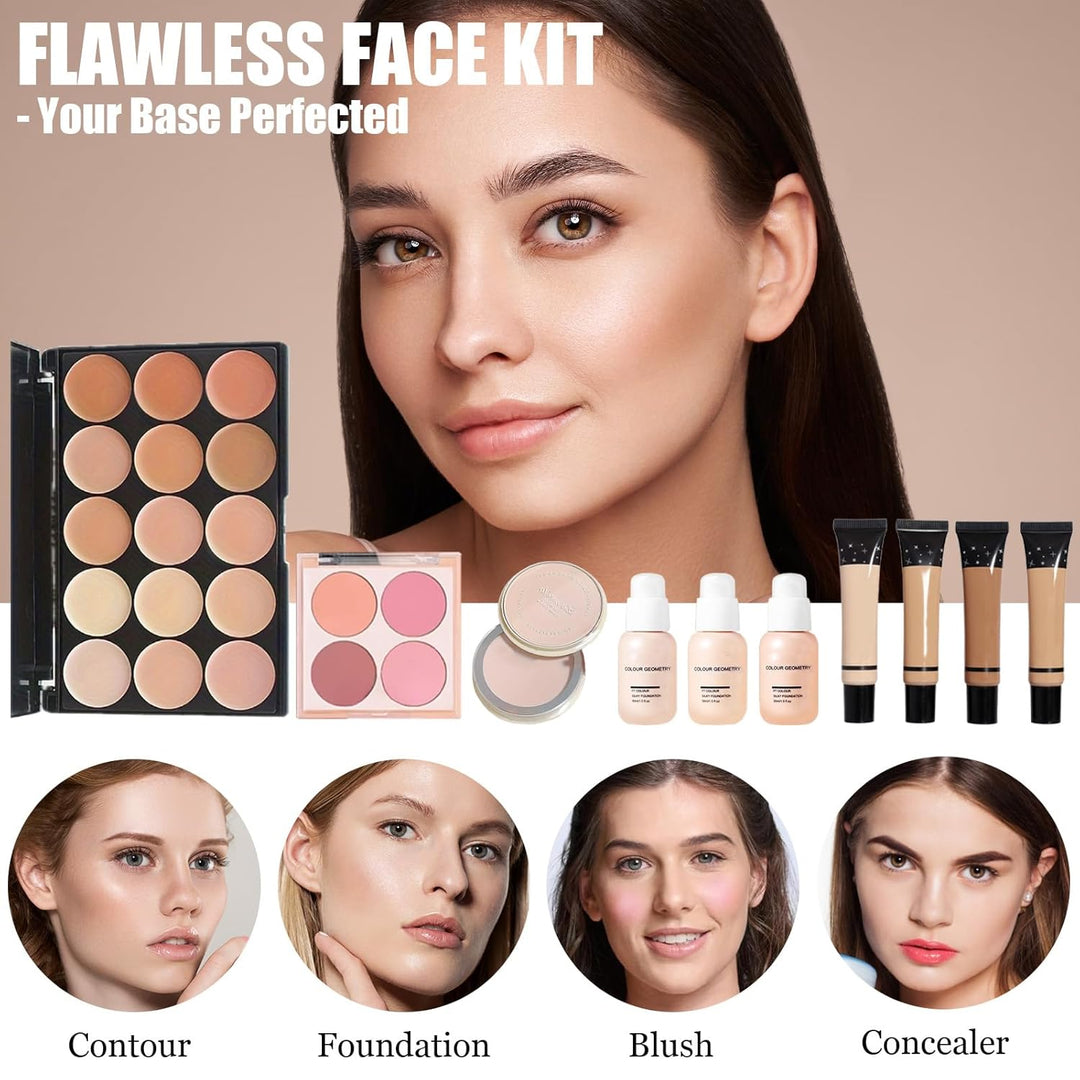 Juego de maquillaje para adolescentes, kit de maquillaje todo en un...