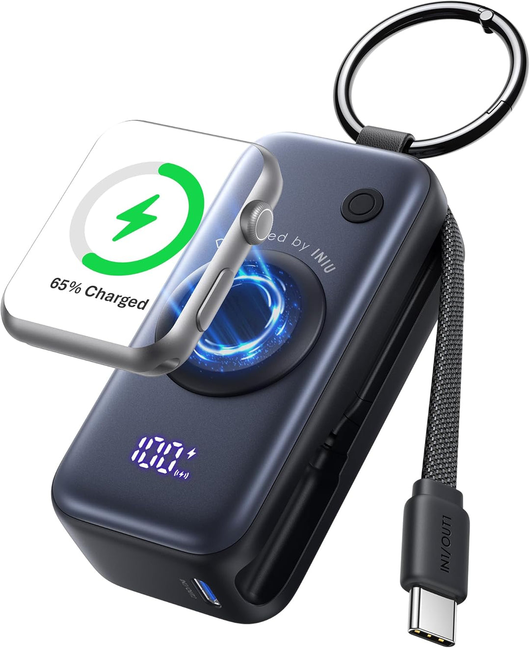 INIU SnapGo Mini cargador portátil, banco de energía para Apple Wat...