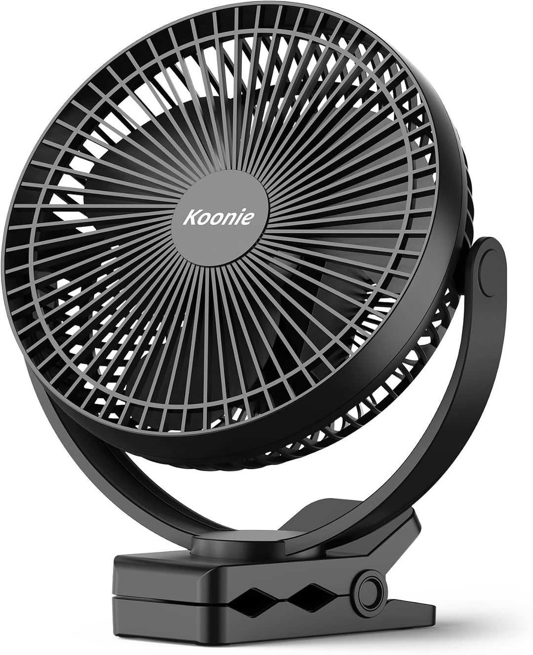 Koonie Ventilador con clip de 8 pulgadas, batería recargable de 100...