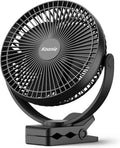 Koonie Ventilador con clip de 8 pulgadas, batería recargable de 100...