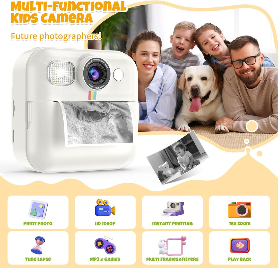 Cámara digital para niños con impresión instantánea, regalo de cump...