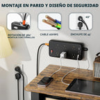 Regleta de alimentación para exteriores resistente a la intemperie, cable