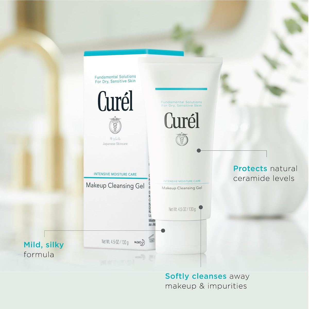Curel Gel limpiador de maquillaje japonés para el cuidado de la pie...