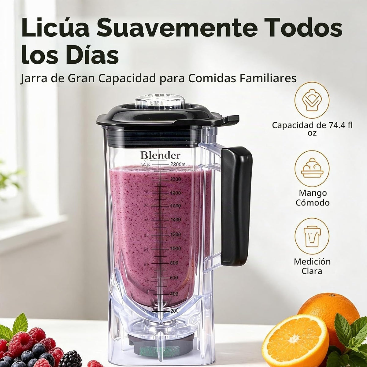 Vaso de repuesto para licuadora, se adapta a CRANDDI K90 K95, Wantjoin/Senlee/Oliboni K90