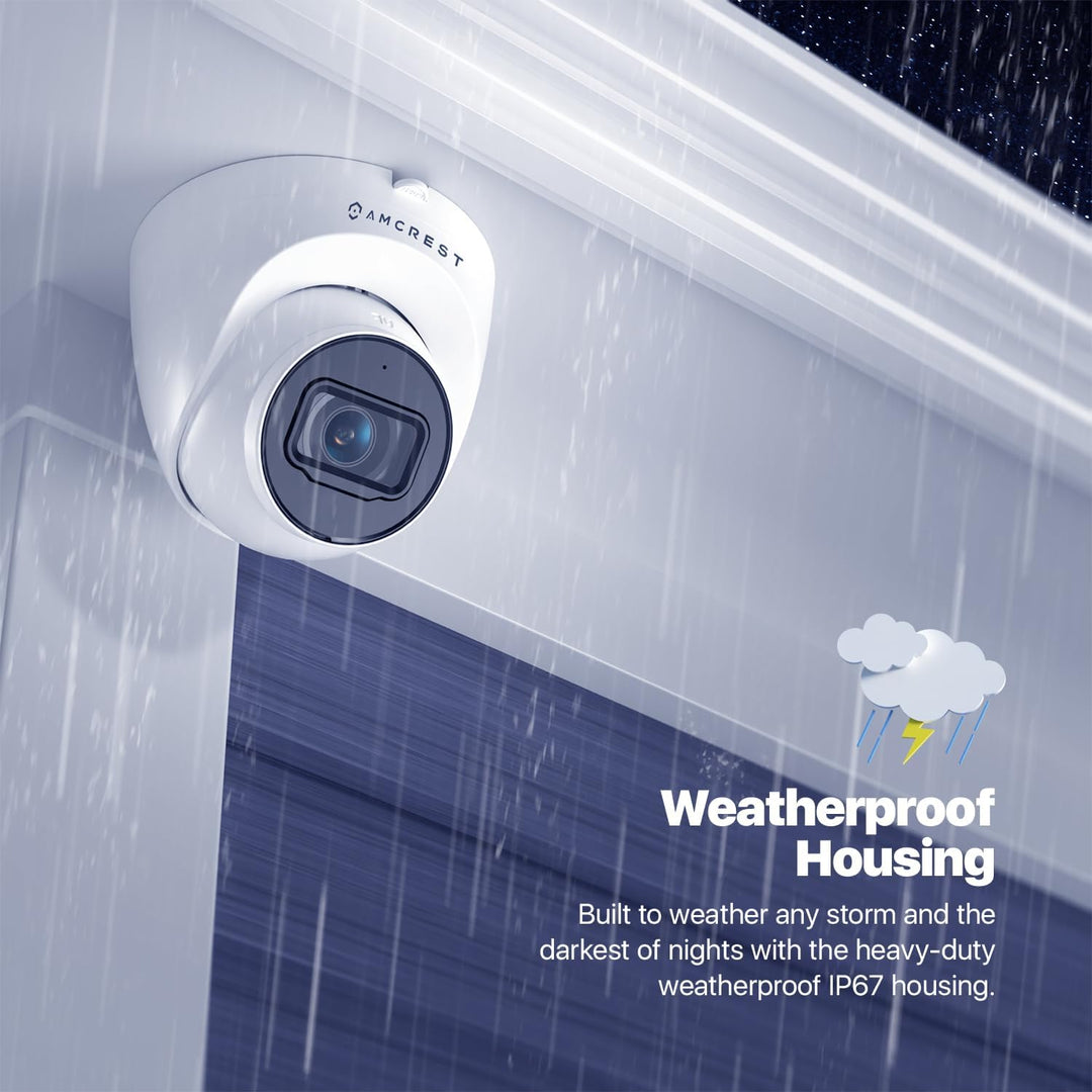 Amcrest Cámara PoE de torreta, de 5 MP, IP UltraHD para exteriores,...