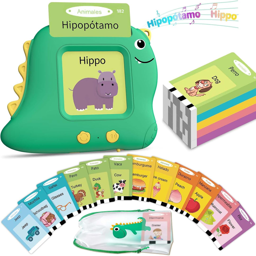 Alotwan Tarjetas flash parlantes, juguetes de aprendizaje de inglés...