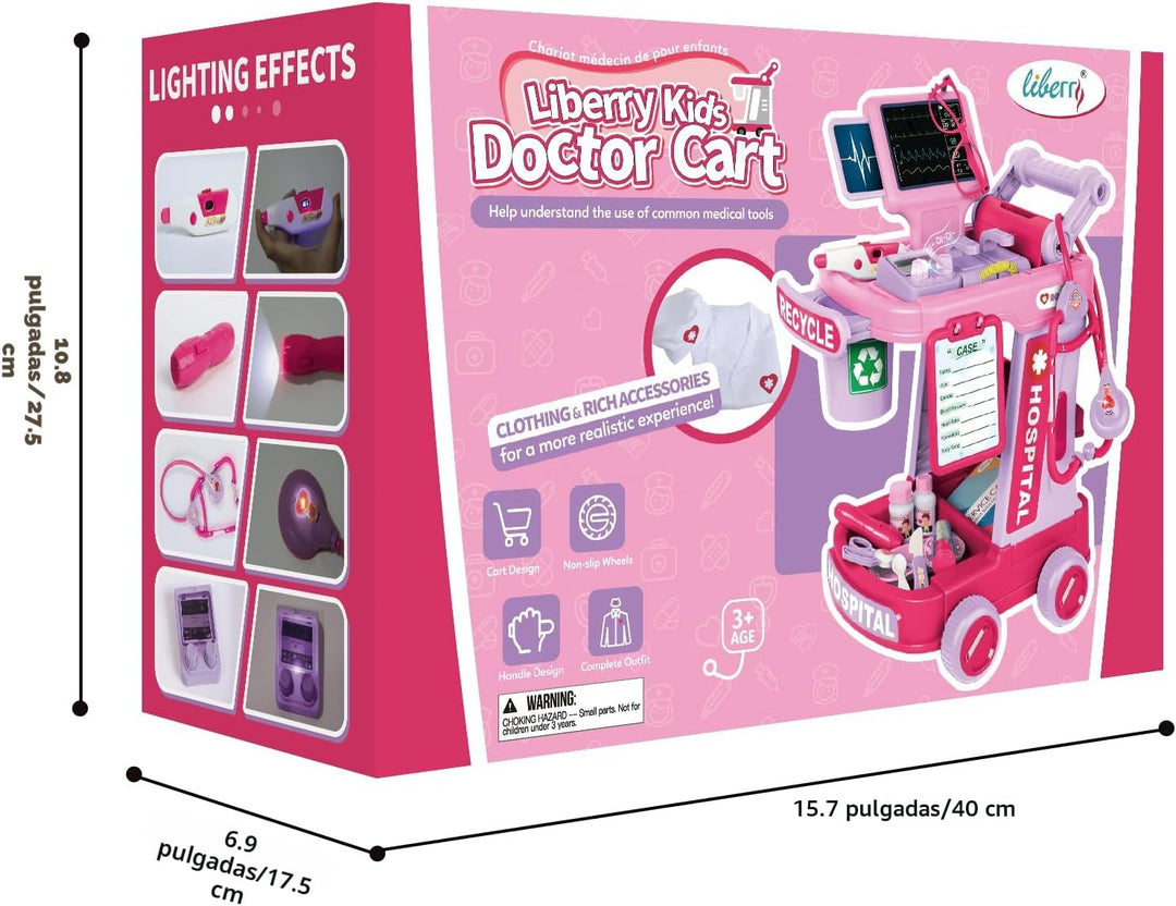 Liberry Kit de médico para niños pequeños de 2, 3, 4, 5, jue