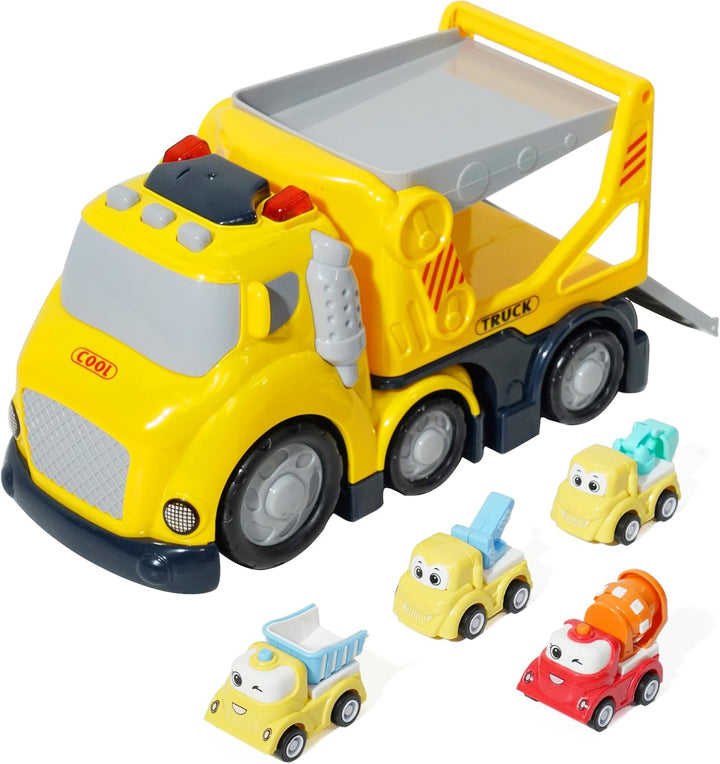 Juego de juguetes de transporte de automóviles de construcción para...