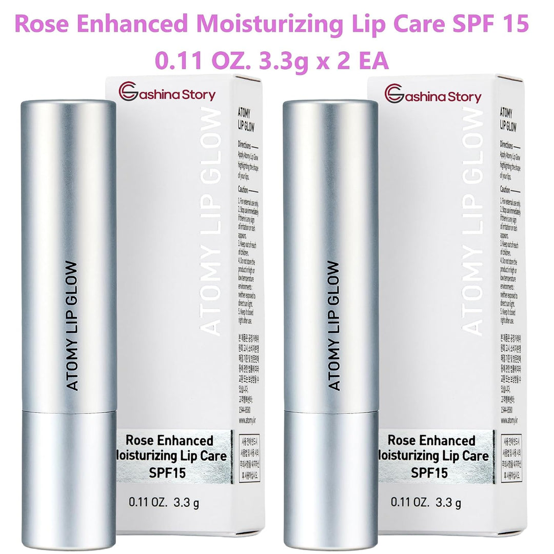 Atomy Lip Glow 0.12 oz x 2 EA - Bálsamo hidratante para el cuidado...