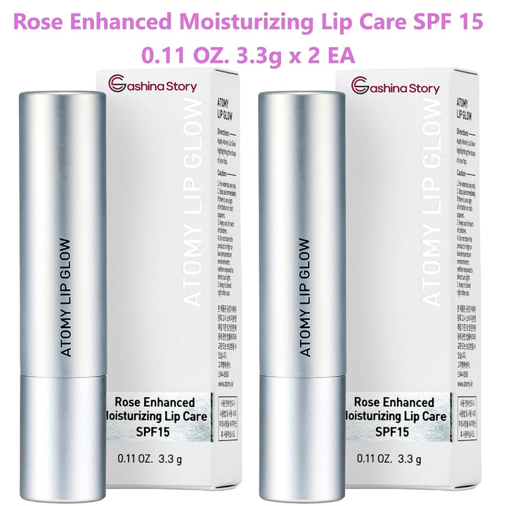 Atomy Lip Glow 0.12 oz x 2 EA - Bálsamo hidratante para el cuidado...