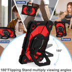 Funda para T-Mobile Revvl Tab 2 de 10.1 pulgadas 2025, negro y rojo