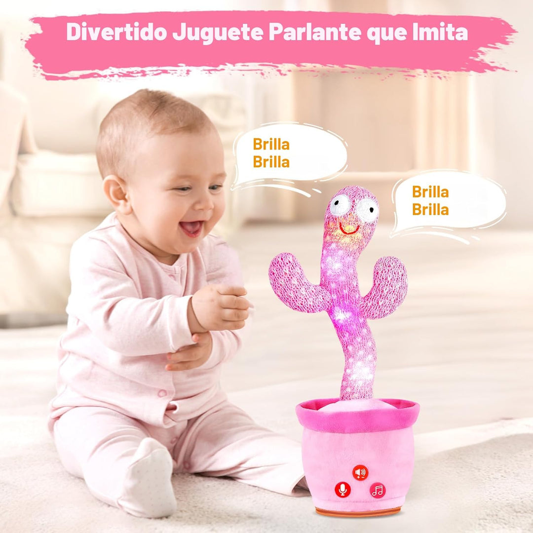 SANJOIN Juguete de Cactus Bailarín que Habla para Bebés y Niños Peq...
