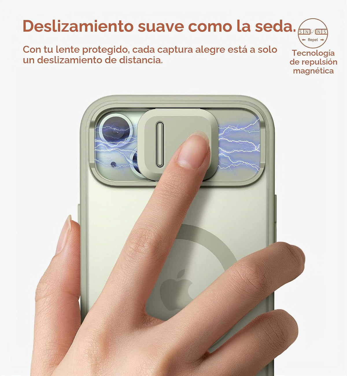 SURITCH Funda para iPhone 15, compatible con MagSafe, soporte integrado y cubierta de cámara y parte trasera translúcida, funda protectora resistente a prueba de golpes de 6.1 pulgadas, verde