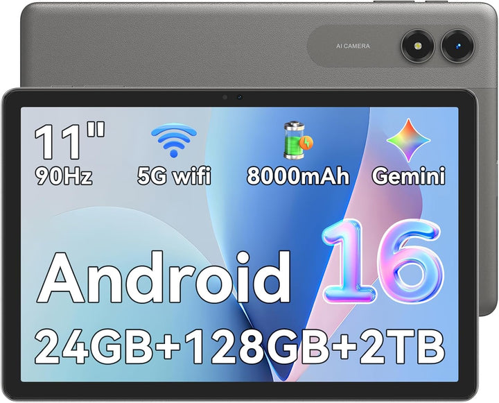 VekfulPC Tablet 11 Pulgadas, Tablet Android 16 24GB RAM + 128GB ROM...