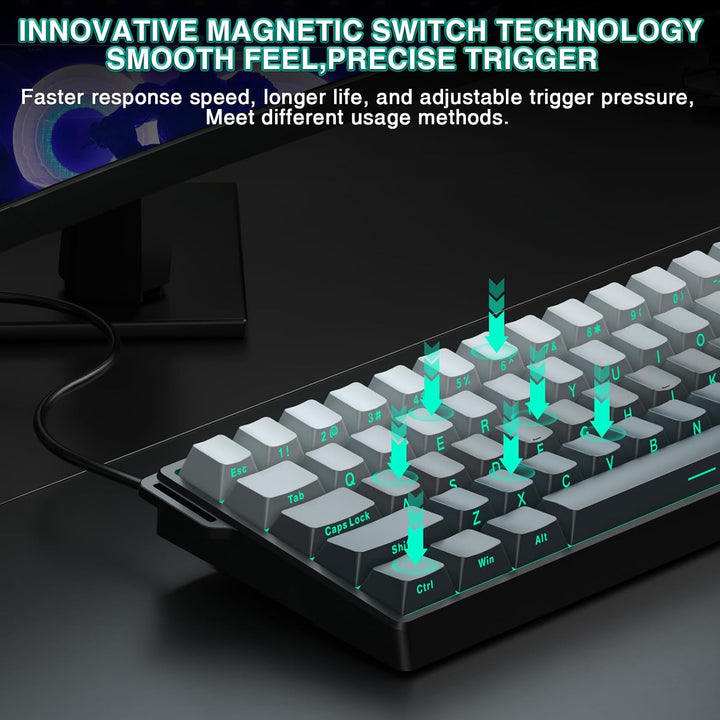 Aula WIN60 HE - 60% Teclado mecánico para juegos con cable, interru...