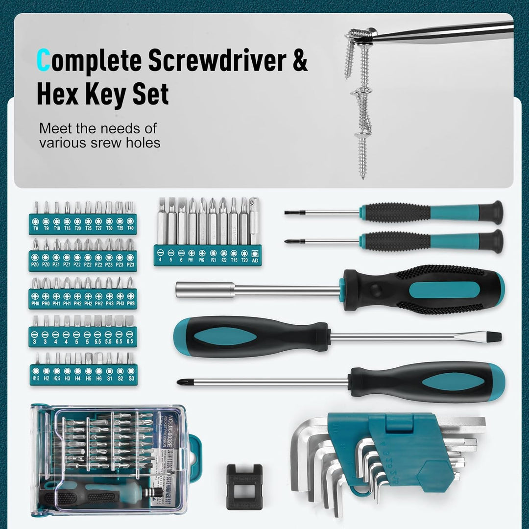 Sundpey Kit de herramientas para el hogar de 379 piezas, juego comp...