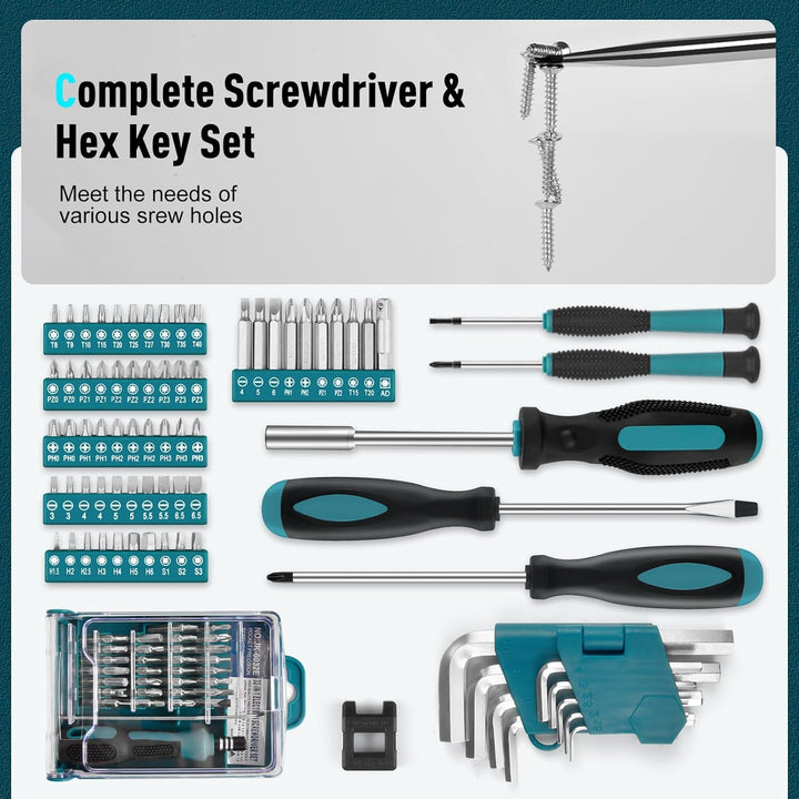 Sundpey Kit de herramientas para el hogar de 379 piezas, juego comp...