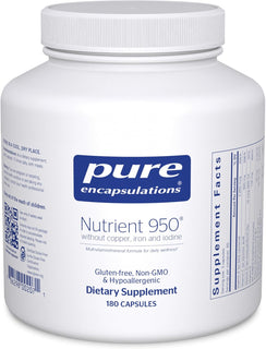 Pure Encapsulations Nutrient 950 sin cobre, hierro y yodo | Supleme...