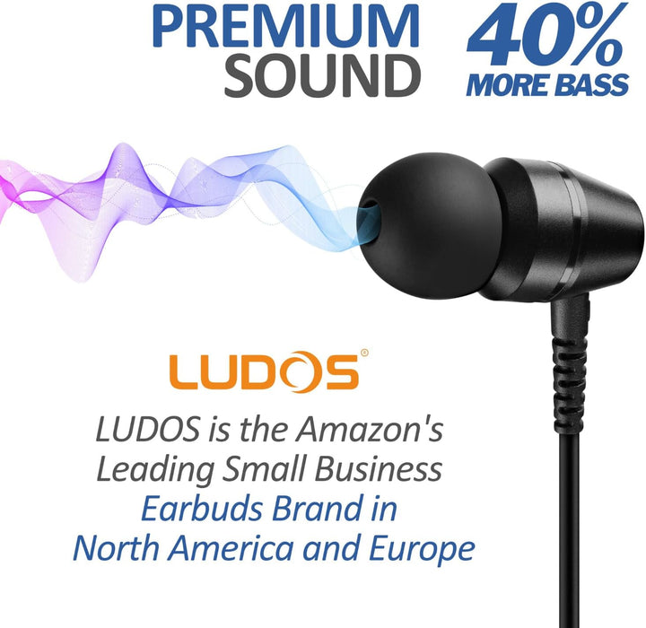 LUDOS OMNITONE Auriculares con cable in-ear, 5 años de garantía, au...