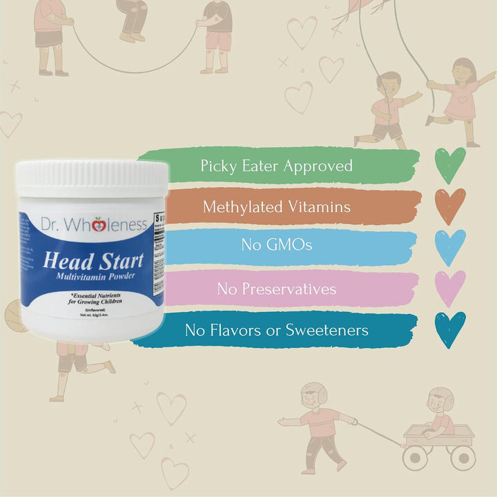 Dr. Wholeness Head Start Multivitamínico en polvo | Nutrientes esen...