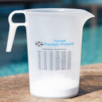 Medidor de un galón 128oz con tabla de conversión conveniente - Grado alimenticio resistente - Ideal para césped, productos químicos para piscinas, agricultura, lejía, pasatiempos para el hogar
