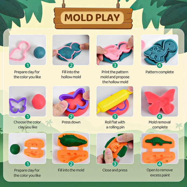 Juego de juguetes de dinosaurio para niños, 55 piezas de juguetes d...