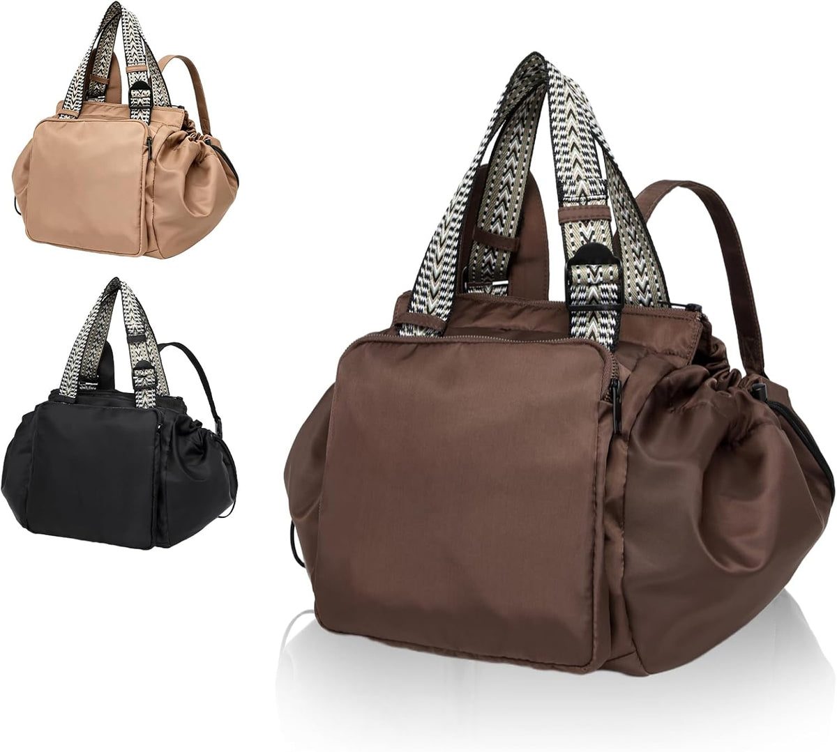 Bolsa de lona mejorada para fin de semana, bolsa de viaje expandible, bolsa de transporte resistente al agua, bolsa de deporte plegable para gimnasio con cremallera reforzada y correa de hombro