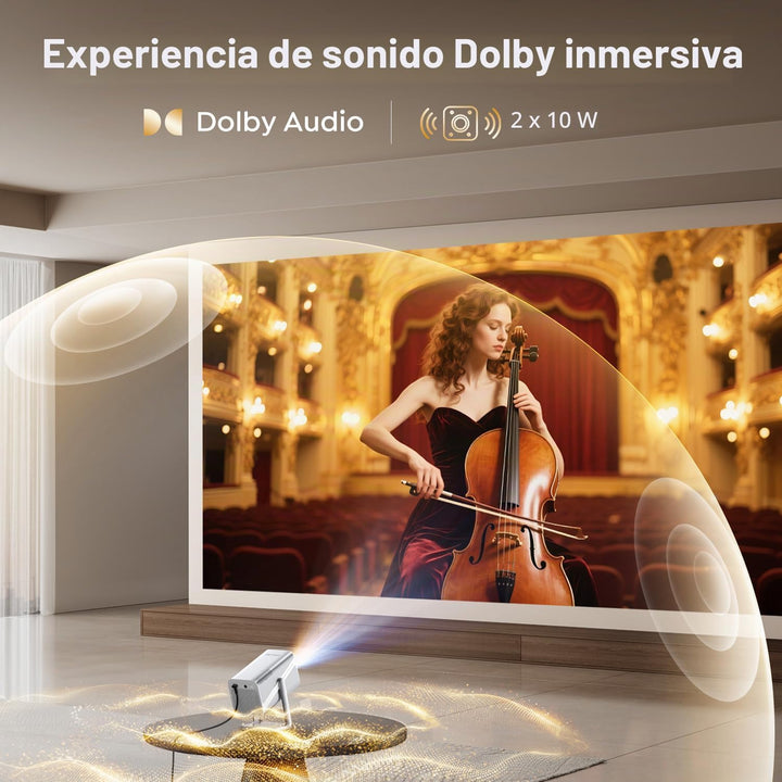 Proyector inteligente [aplicaciones integradas\/soporte 4K\/actuali...