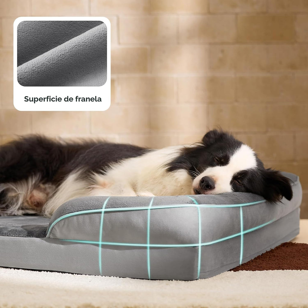 Bedsure Camas Ortopédicas para Perros Tamaño Grande - Cama Lavable para Perros Grandes y Gatos Impermeable, Sofá Cómodo para Perros con Funda Extraíble y Lavable, Cama para Mascotas con Parte Inferior