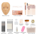 Tabla de práctica de maquillaje 3D, cara de silicona, maniquí reuti...
