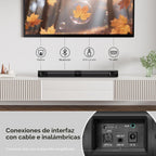 Barra de sonido para Smart TV, 2 en 1 desmontable, sonido