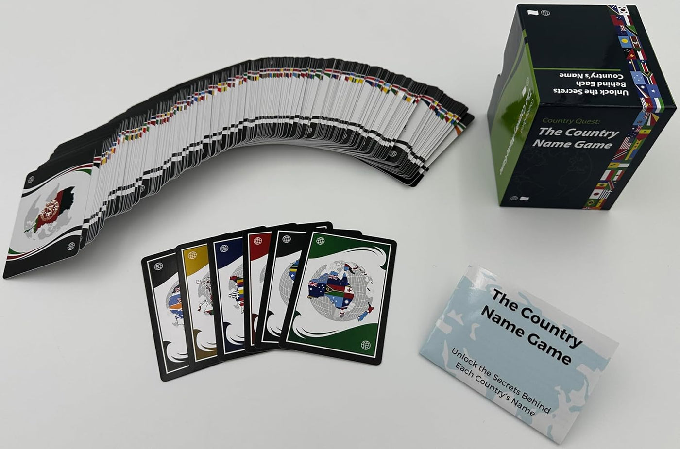 Juego de cartas y tarjetas de historia mundial y geografía