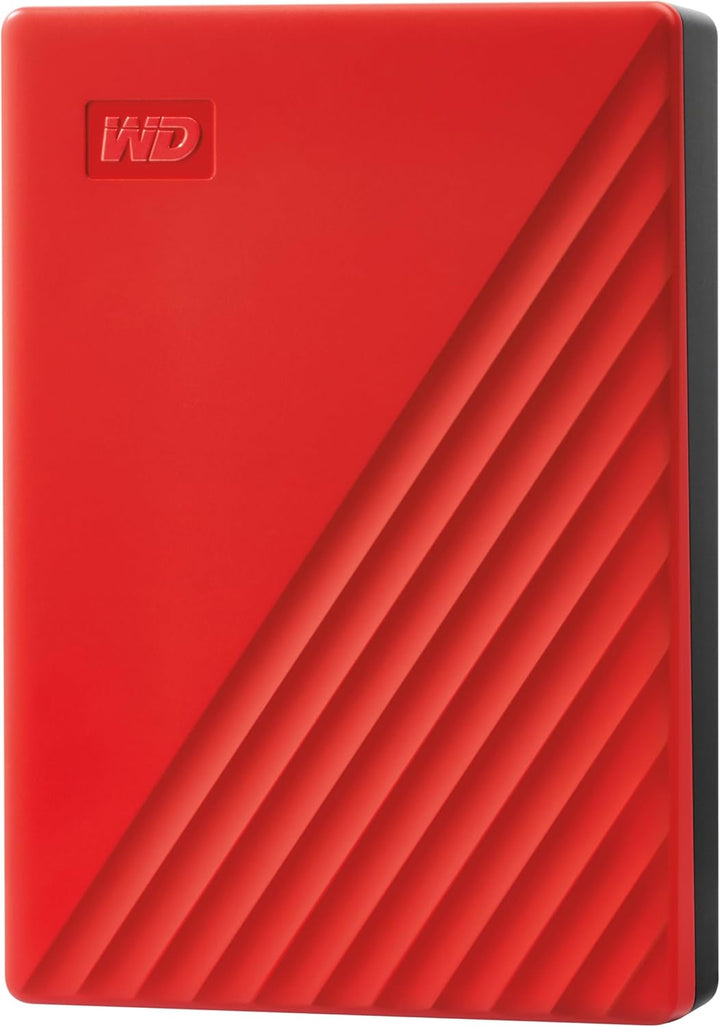 WD 6TB My Passport, disco duro externo portátil, rojo, software de...