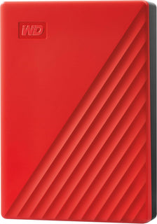 WD 6TB My Passport, disco duro externo portátil, rojo, software de...