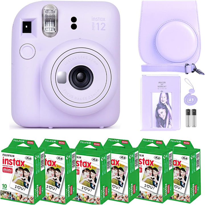 Fujifilm Instax Mini 12 - Cámara instantánea color morado lila y pe...